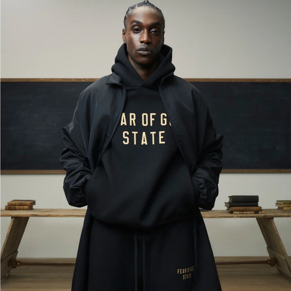 FEAR OF GOD ‘STATE’ ESSENTIALS FLEECE HOODIE